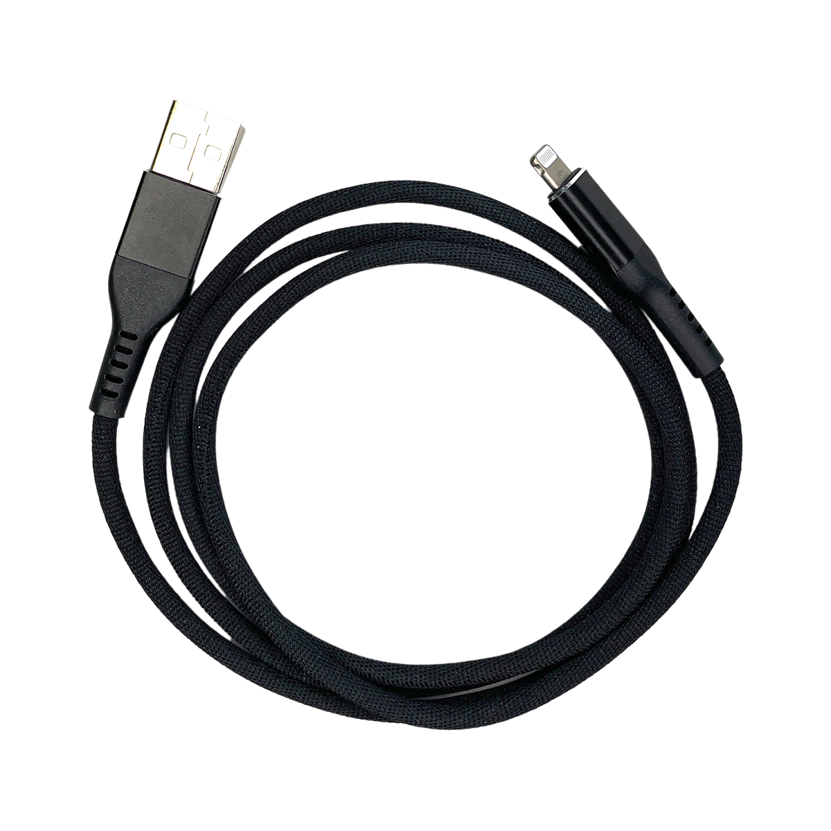 USB-A to Lighting Cable - MFI Certified - Braided - 3 Ft - Black