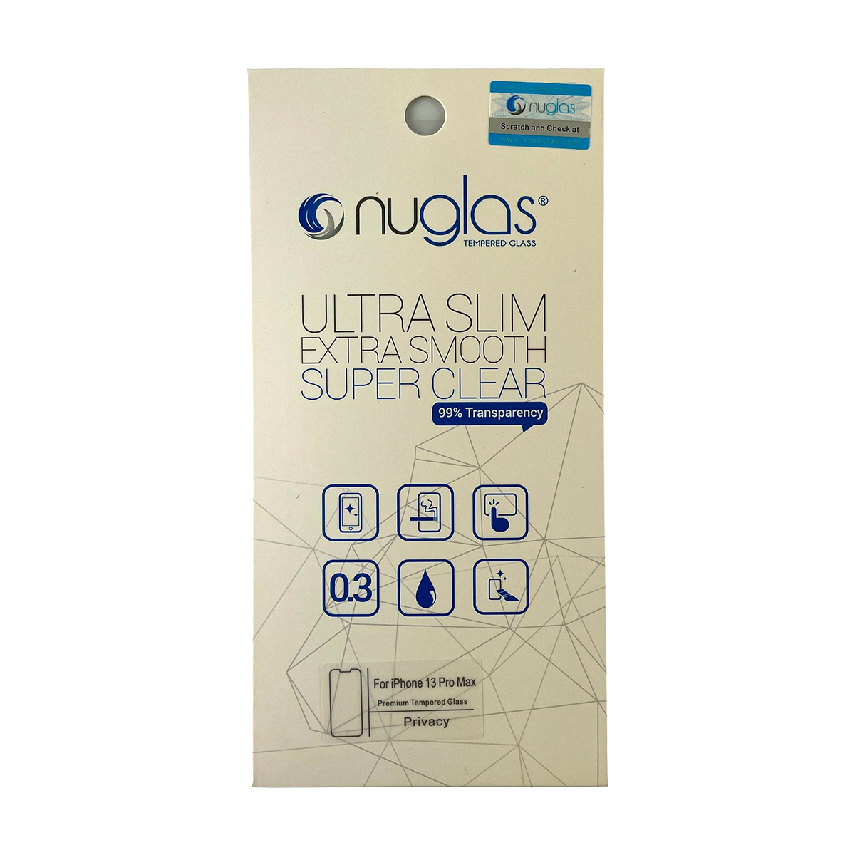 NuGlas Tempered Glass Screen Protector for the iPhone 13 Pro Max / 14 Plus
