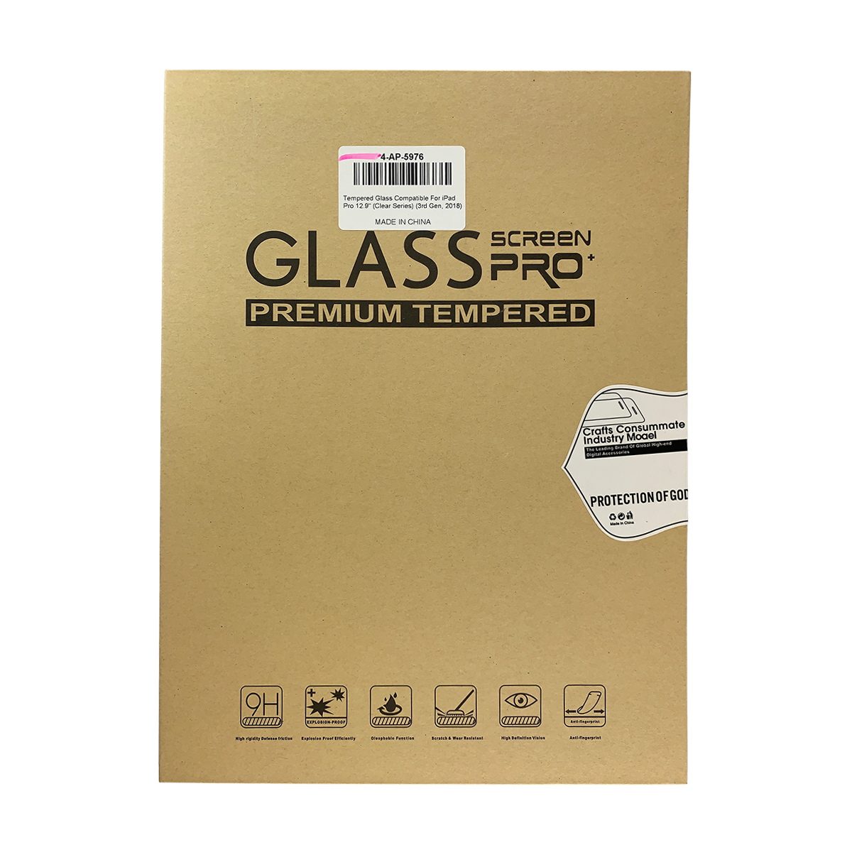 iPad Pro 12.9 (3rd, 4th, 5th Gen Tempered Glass Screen Protector