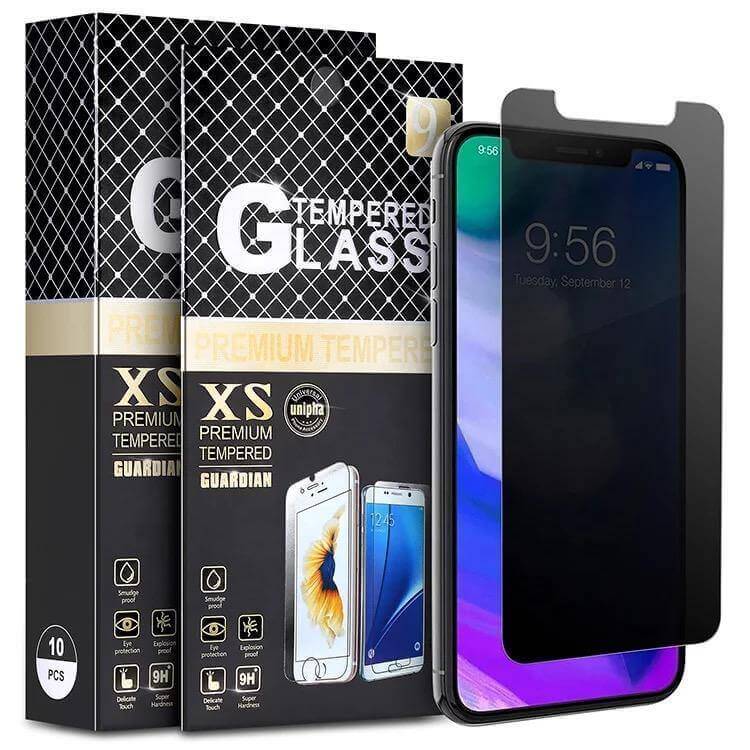 ESEEKGO - Premium Tempered Glass for iPhone XR (Privacy) (Pack of 10)