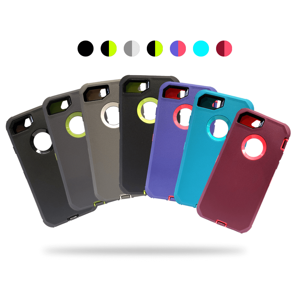 Heavy Duty Case With Logo Hole For iPhone 7
