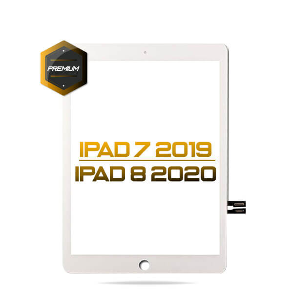 iPad 8 (2020)  Full Assembly Digitizer with Adhesive Premium Quality (White)