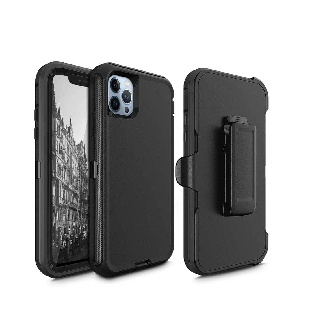 Heavy Duty Armor Case with Clip For iPhone 13 Pro