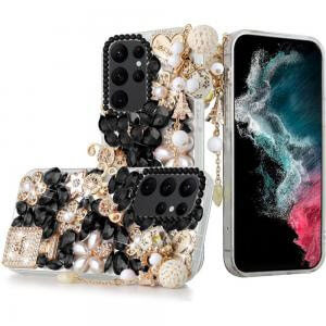 Samsung S23 Ultra Full Diamond with Ornaments Case Cover