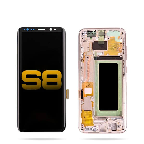 Samsung Galaxy S8 OLED Digitizer Assembly with Frame (Gold)
