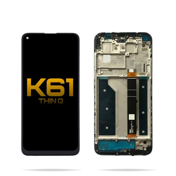 LG K61 ThinQ LCD Digitizer Assembly With Frame (Black)