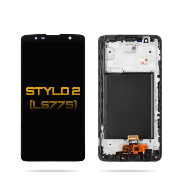 LG Stylo 2 LS775 LCD Digitizer Assembly with Frame (Black)