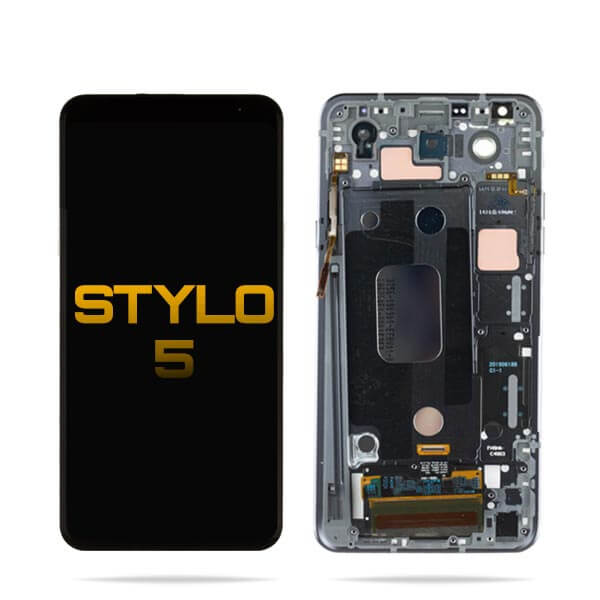 LG Stylo 5 LCD Digitizer Assembly with Frame (Black) (w/o Small Parts)